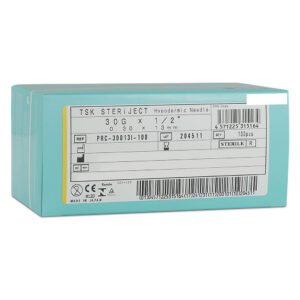 TSK Control Hub Needle 30G x 13mm (1/2″) PRC-30013I- 1 BOX OF 100