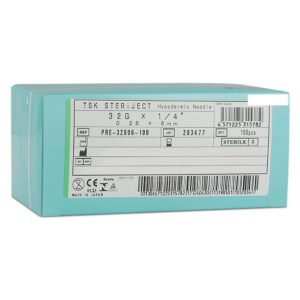 TSK Pre Regular Hub Needle 32G x 6mm (1/4″) PRE-32006- 1 BOX OF 100