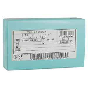 TSK Closed Single Hole Cannula 27G x 38mm (1 1⁄2”) CSH-27038-025 1 Box of 25