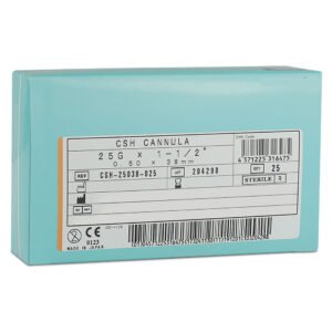 TSK Closed Single Hole Cannula 25G x 38mm (1 1⁄2”) CSH-25038-025 1 Box of 25