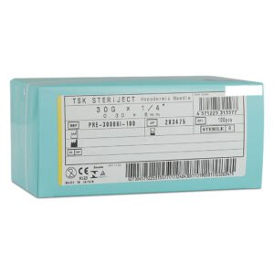 TSK Pre Regular Hub Needle 30G x 6mm (1/4″) PRE-30006I- 1 BOX OF 100